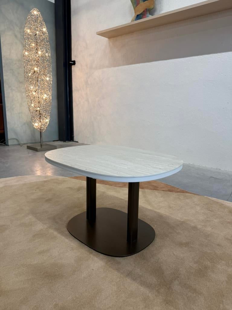 Nieuw Leolux Toveri Salontafel Ceramic Strata Argentum Tafel, Leolux, Nieuw, Minder dan 50 cm, Rechthoekig