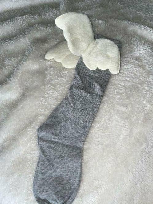 Sokken kousen kniekousen 31-34 ? Grijs grijze vleugels, Verzenden, Nieuw, Meisje, Sokken