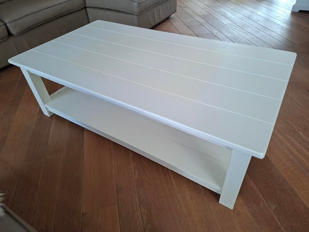 Landelijke salontafel en hoektafel, Ophalen, Gebruikt, 100 tot 150 cm, 50 tot 100 cm