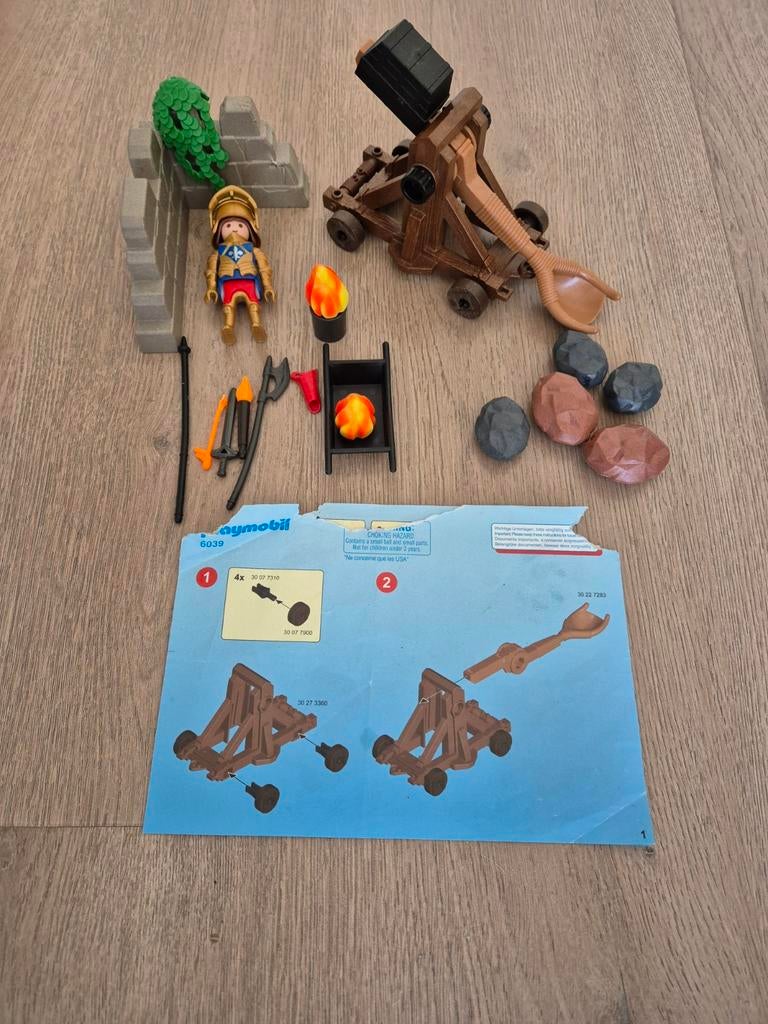 Playmobil 6039 katapult, Ophalen of Verzenden, Gebruikt, Complete set