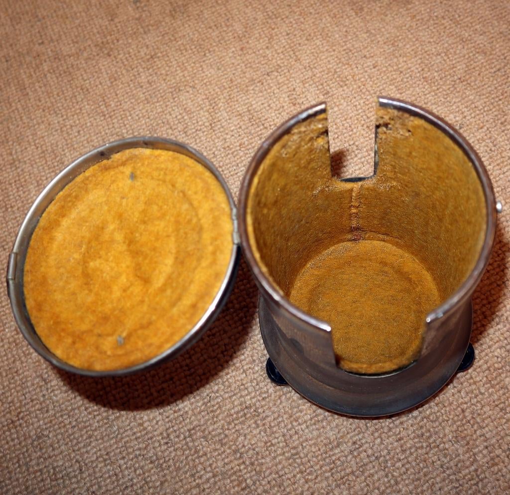 Vintage koffiepot Made in Holland met tinnen stoof, Antiek en Kunst, Ophalen