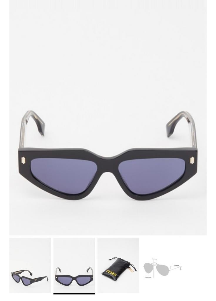 Fendi Cat-Eye Zonnebril Blauw - Nieuw met Certificaat, Ophalen of Verzenden