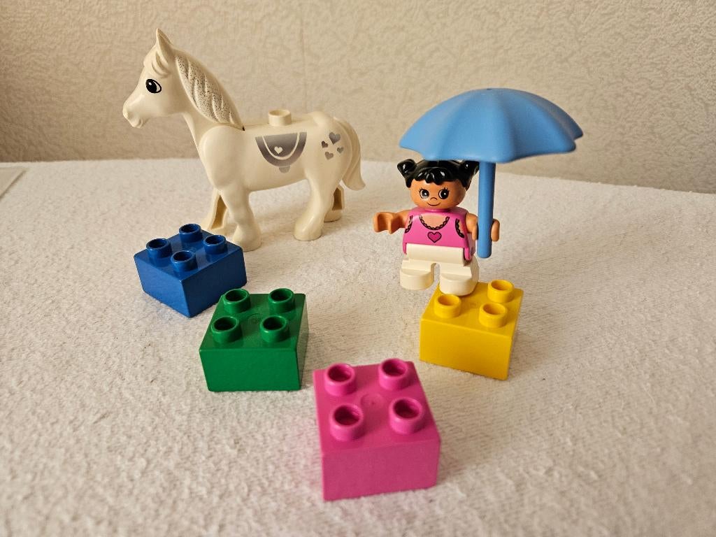 Lego Duplo 3087  Prinses op paard, circuspaard, Ophalen of Verzenden, Zo goed als nieuw, Complete set, Duplo