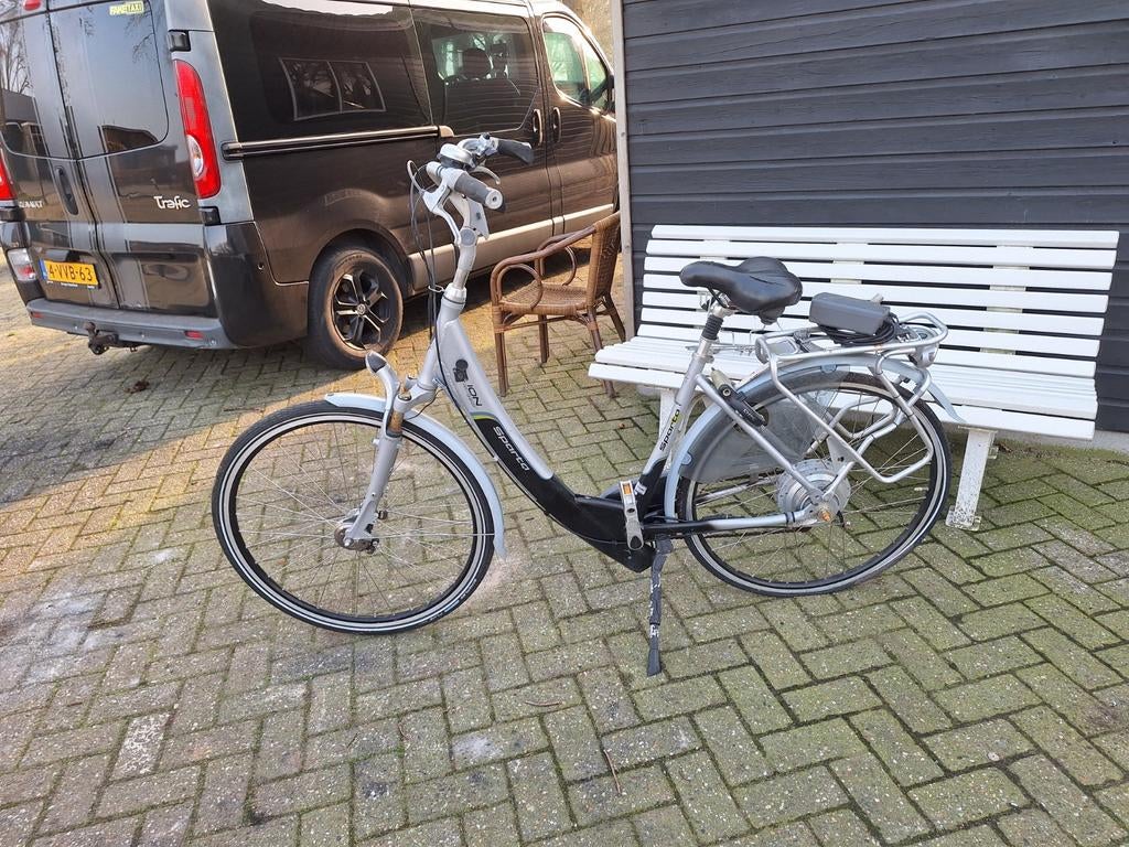 Sparta lon m-GEAR e- bike damesfiets 28 inch loop of sloop, Minder dan 30 km per accu, Sparta, Gebruikt, .