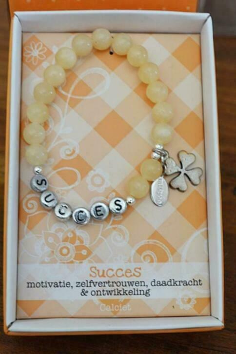 Calciet armbandje - geboortesteen Tweeling, Nieuw, Ophalen of Verzenden, Nvt, Nvt