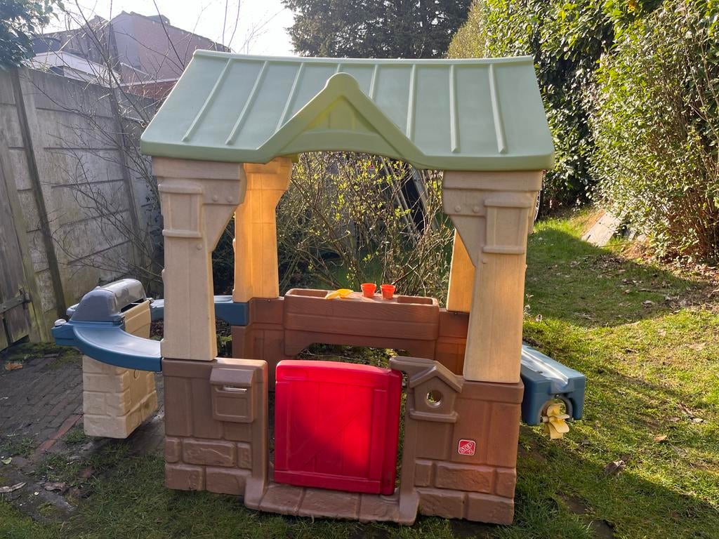 Little Tikes Step2 Speelhuisje met BBQ en water/zandtafel, Ophalen, Gebruikt, Kunststof