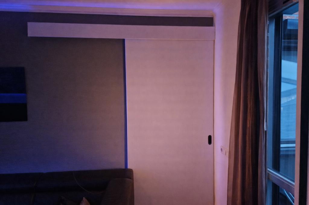 Schuifdeur met rail en afdekkap, Doe-het-zelf en Verbouw, Deuren en Horren, Ophalen, Gebruikt, Binnendeur, Schuifdeur