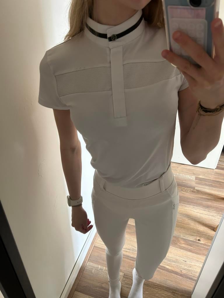 Wit wedstrijd shirt paardensport, Ophalen, Zo goed als nieuw