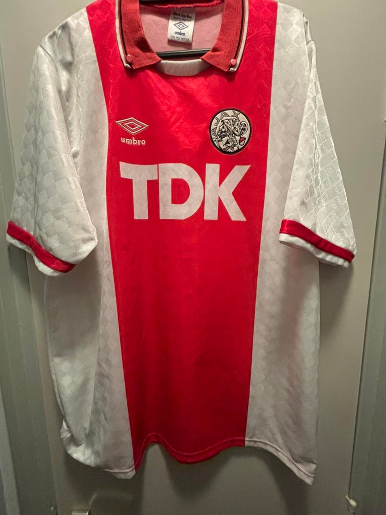 Origineel ajax shirt 1990 TDK Umbro Large, Sport en Fitness, Voetbal, Maat XL, Ophalen of Verzenden, Zo goed als nieuw, Shirt