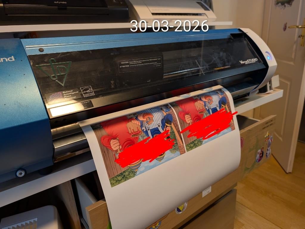 Roland BN-20 eco-solvent printerplotter + veel materiaal, Computers en Software, Ophalen, Overige technieken