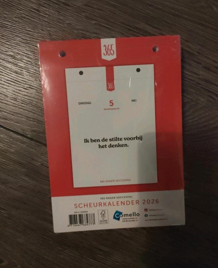 Scheur kalender 2026, Ophalen, Nieuw