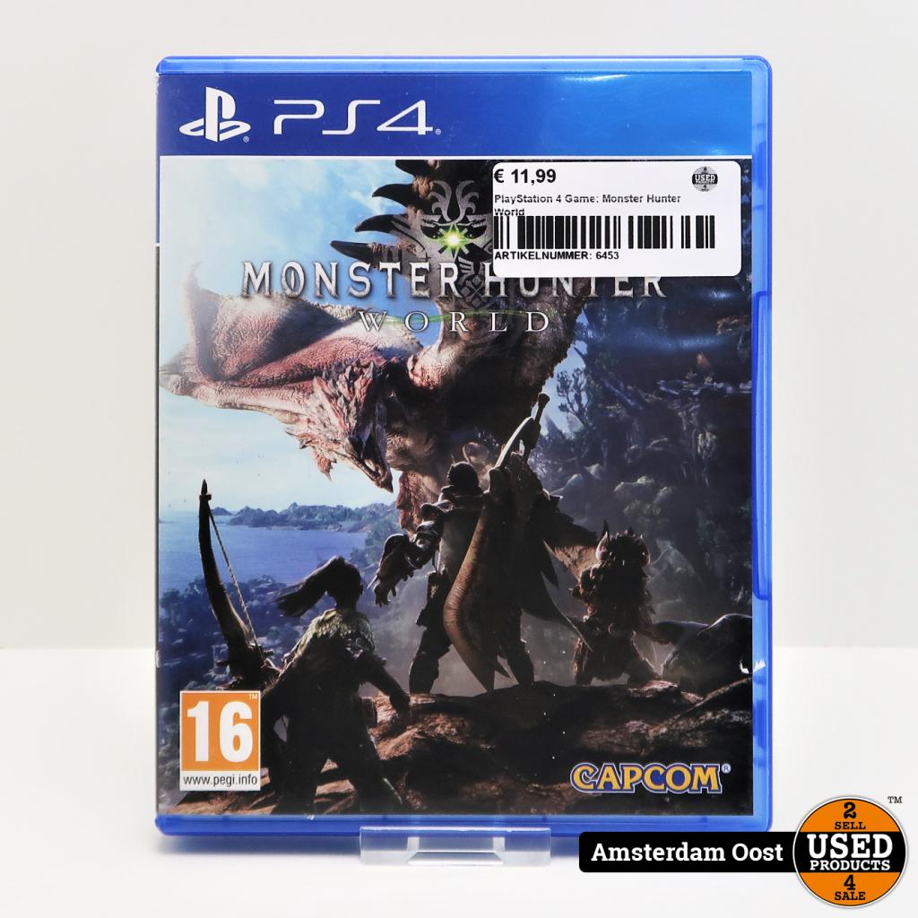 PlayStation 4 Game: Monster Hunter World, Niet ingevuld, Zo goed als nieuw, Niet ingevuld, Niet ingevuld