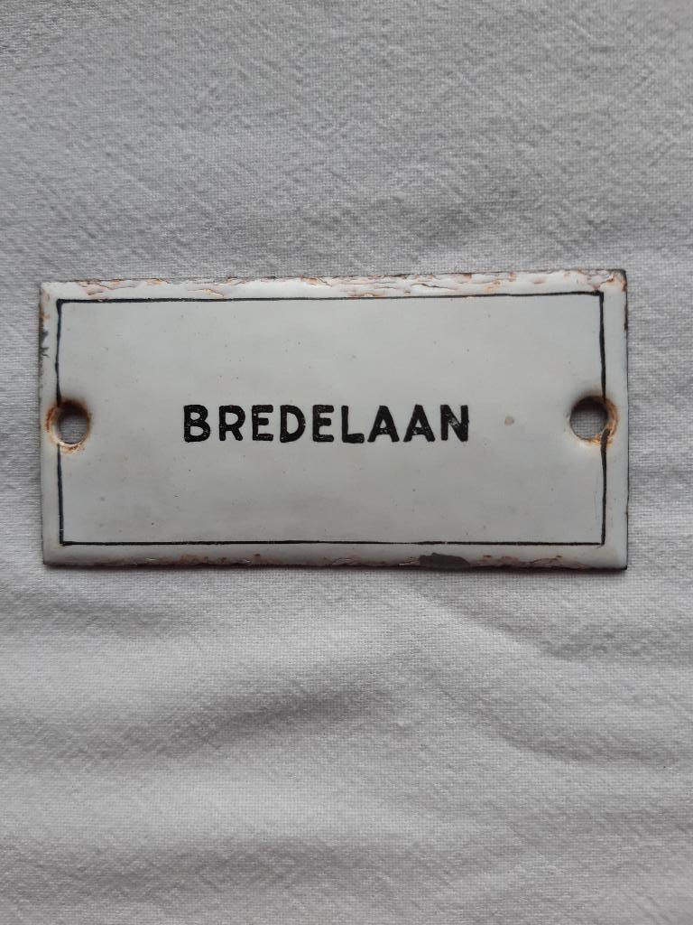 emaille bord bordje brede laan, Ophalen of Verzenden