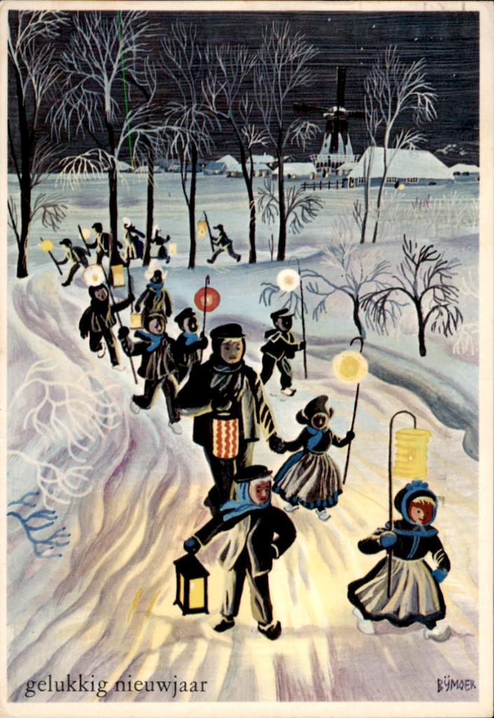 Voor het kind, lampionnentocht, Wim Bijmoer, Verzenden, 1960 tot 1980, Gelopen, Feest(dag)