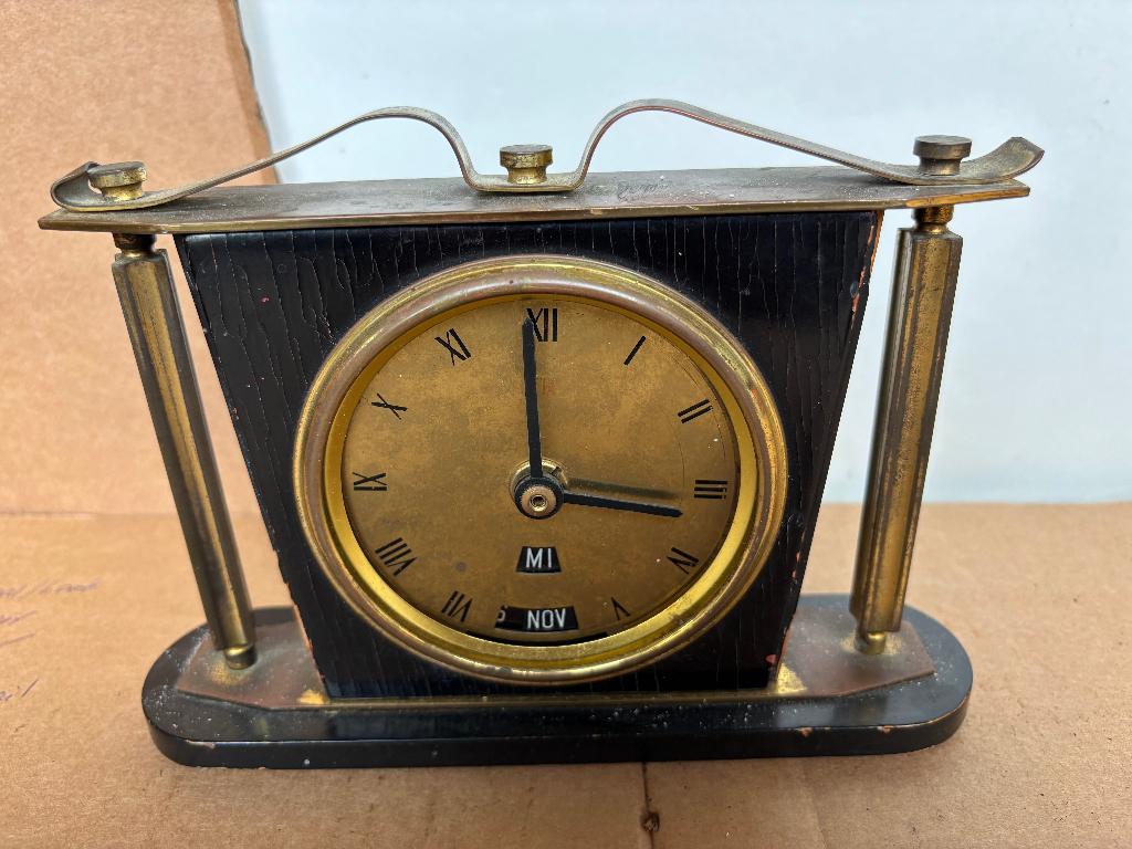 Kalender klok jaren 50 Art Deco Stijl (20 x 15 cm), Antiek en Kunst, Ophalen of Verzenden