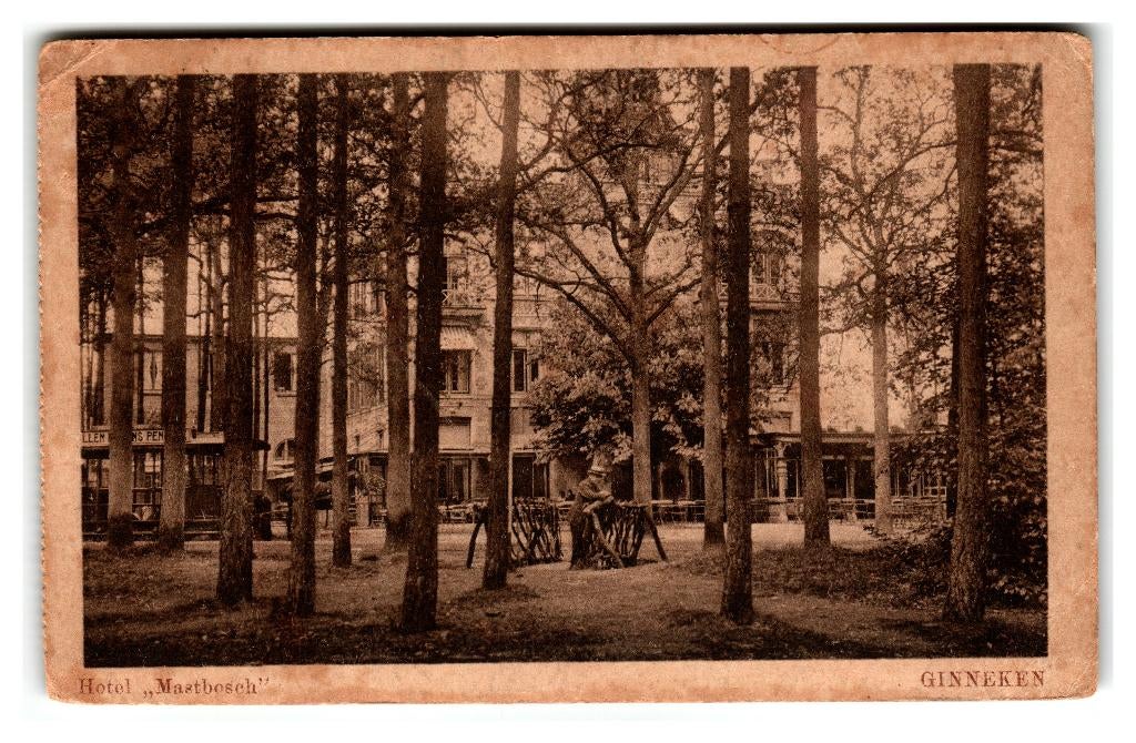 Breda, Ginneken, Hotel "Mastbosch", Verzenden, 1920 tot 1940, Gelopen, Noord-Brabant
