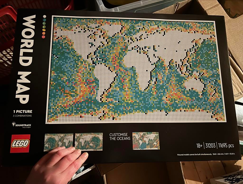 Lego World Map (31203) - Bij Lego uitverkocht! SEALED, Ophalen of Verzenden, Nieuw, Complete set, Lego