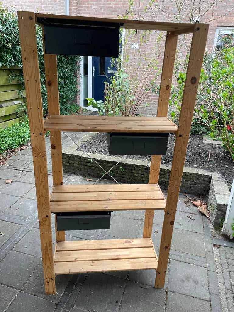 Ikea stellingkast met 3 lades ivar, Ophalen, Gebruikt