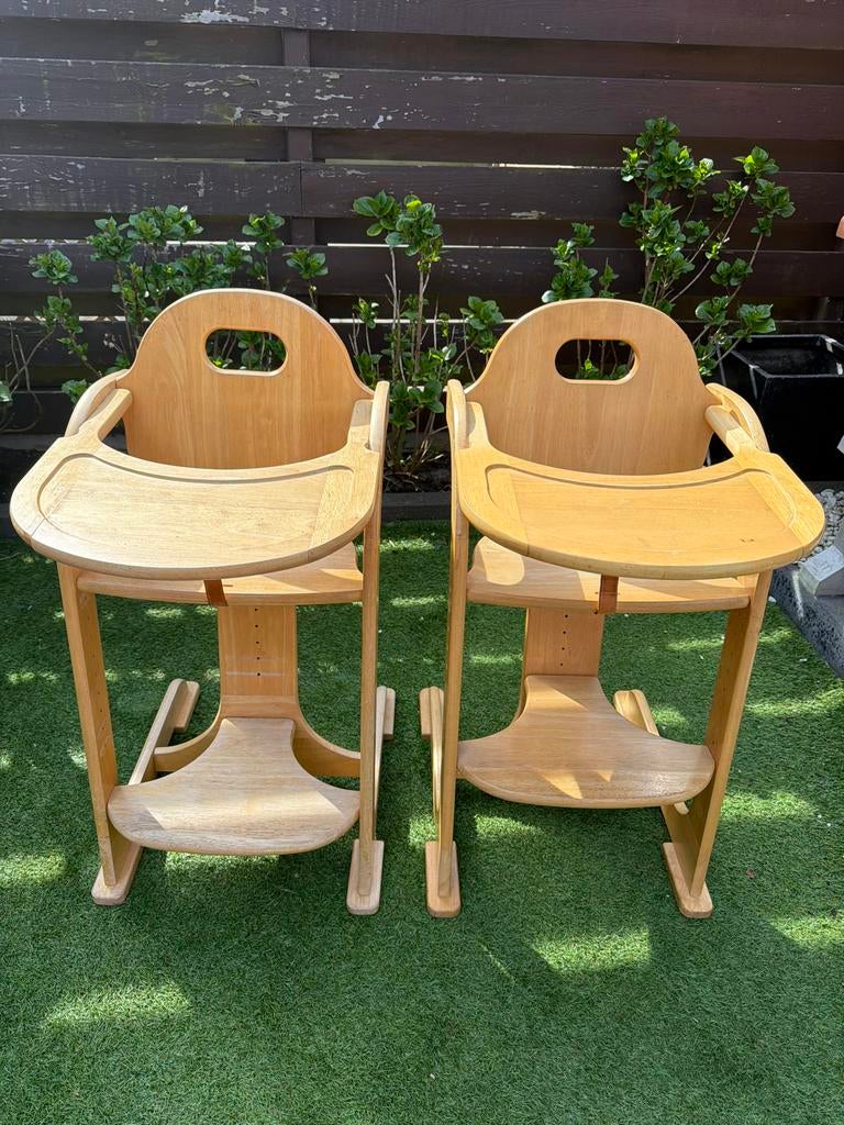 Tiamo Houten eetstoel met eetblad, Kinderen en Baby's, Kinderstoelen, Ophalen, Gebruikt, Meegroeistoel, Afneembaar eetblad