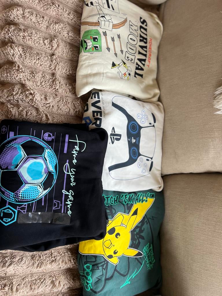 4 Nieuwe Jongens Truien (170/176) - Minecraft, Pokémon, FIFA, Ophalen of Verzenden, Nieuw, Jongen, Trui of Vest