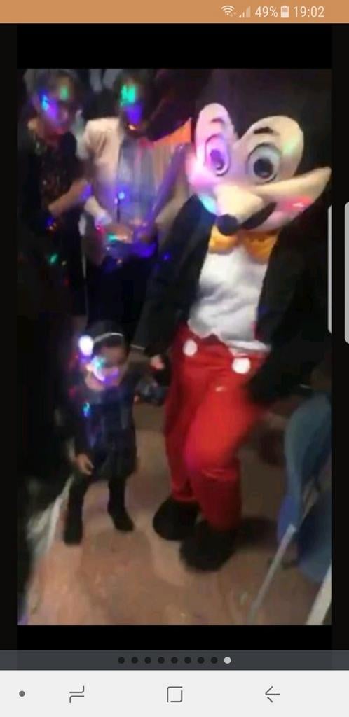 Mickey en Minnie Mascotte Pak met Acteur, Ophalen of Verzenden