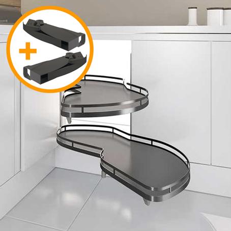 Kesseböhmer LeMans II 450 mm zwart/rechts, Ophalen, Zwart, Nieuw, 50 tot 100 cm