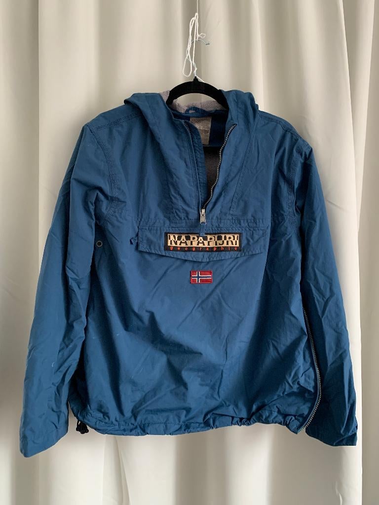 Napapijri Wind jack mt 34 (170) € 30,00, Kleding | Dames, Jassen | Winter, Zo goed als nieuw, Maat 34 (XS) of kleiner, Blauw, Ophalen of Verzenden