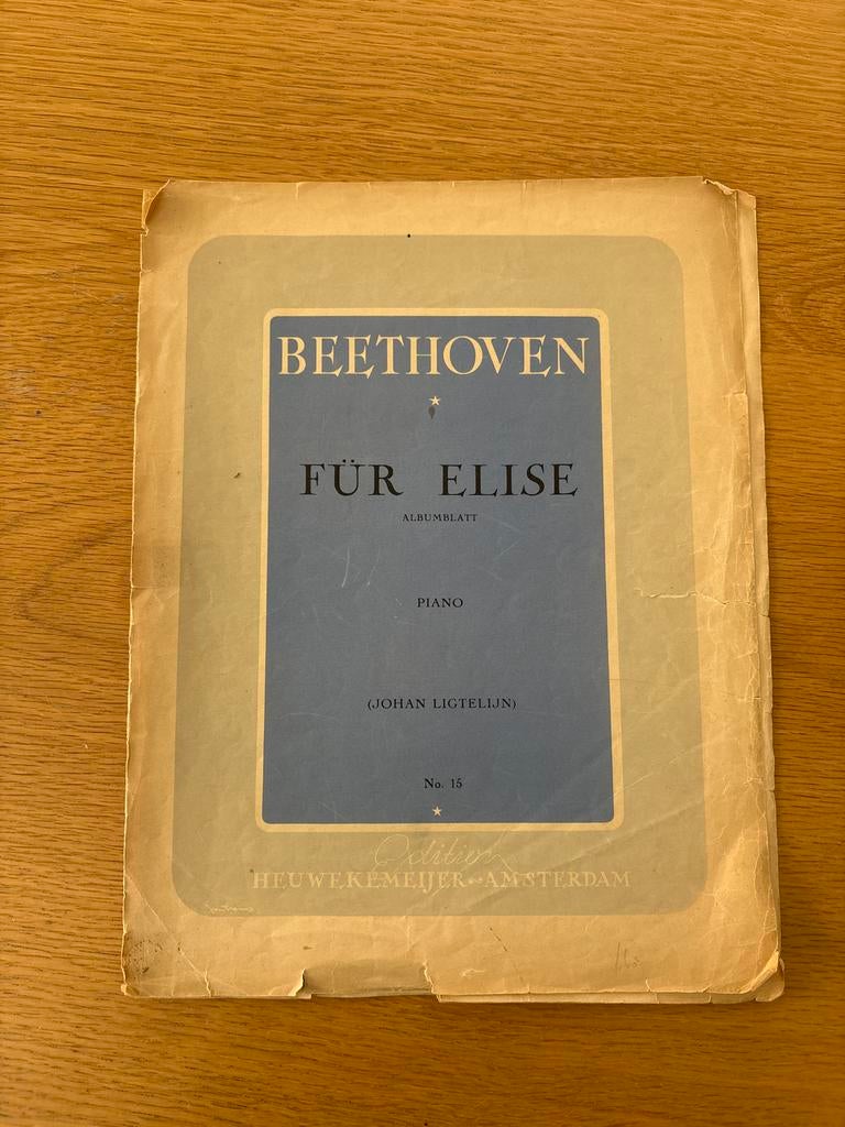 Beethoven - Für Elise (Albumblatt) - Piano bladmuziek, Muziek en Instrumenten, Bladmuziek, Gebruikt, Klassiek, Ophalen of Verzenden