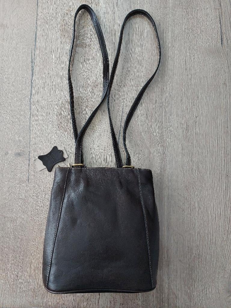 Bruine leren damestas / rugtas Czanne - Nieuw, Ophalen of Verzenden, Nieuw, Bruin, Overige typen