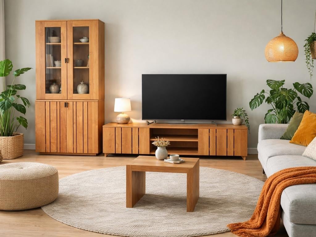 Buffetkast, dressoir en tafeltje van teakhout, Huis en Inrichting, Ophalen, Gebruikt, 150 tot 200 cm, Teakhout