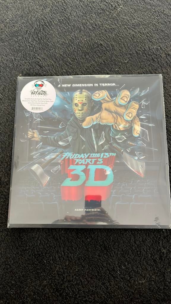 Friday the 13th part 3 3-d lenticulair vinyl, Ophalen of Verzenden, Nieuw in verpakking, 12 inch
