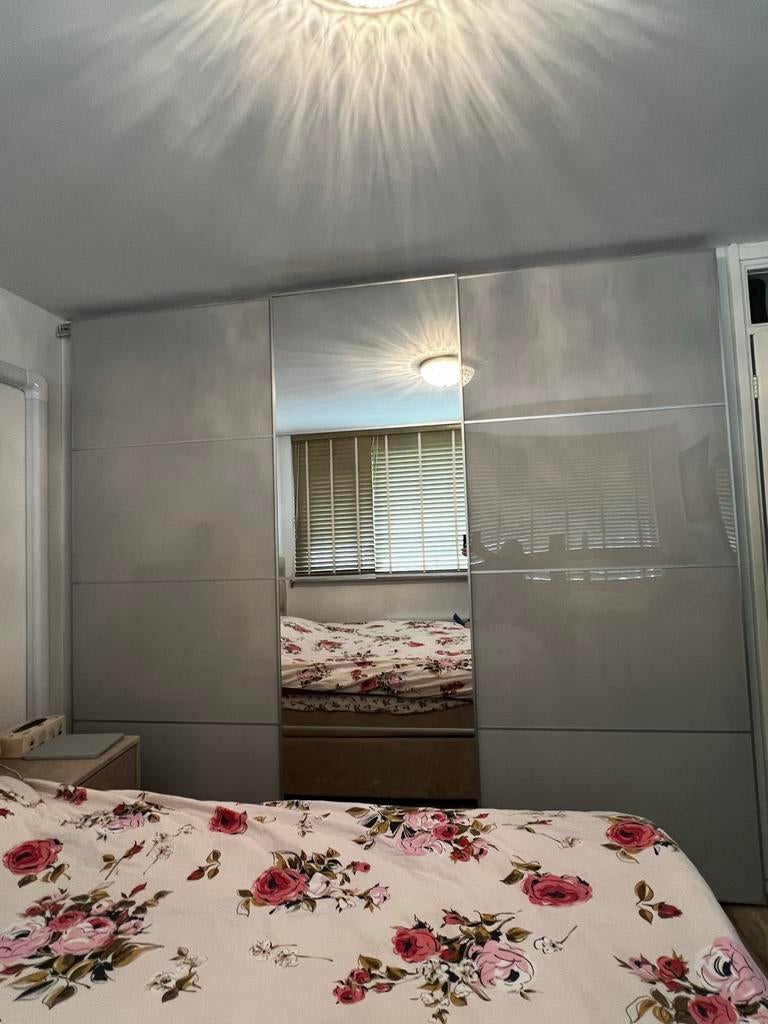 Ikea Pax Schuifdeuren - Hoogglans Grijs-beige 275x236cm, Ophalen, 200 cm of meer, 200 cm of meer, Minder dan 25 cm