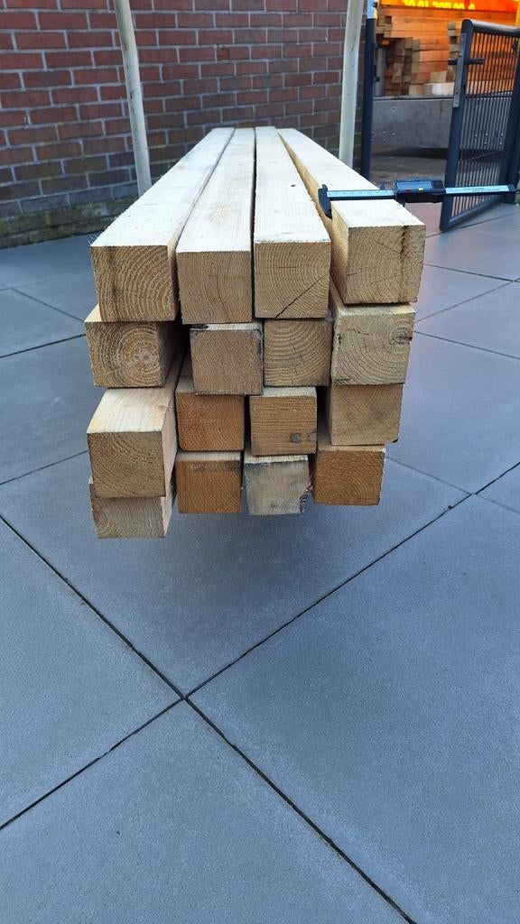 25 dikke houten balken, Ophalen, 180 tot 250 cm, Balken