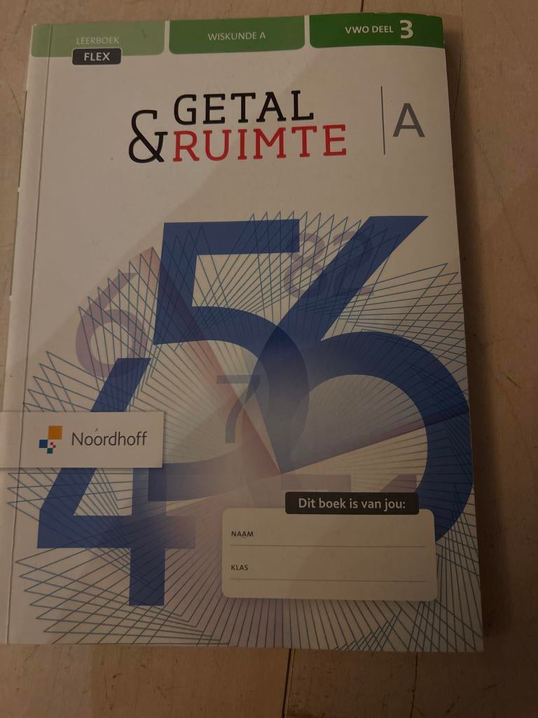 Getal & Ruimte A VWO deel 3 nieuw, Boeken, Ophalen of Verzenden, Gelezen, VWO, Wiskunde A