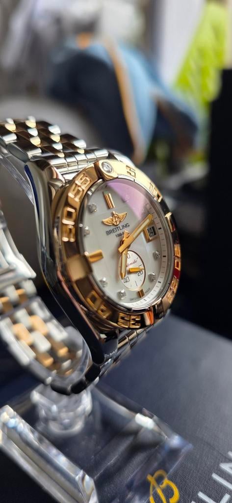 Breitling Galactic 36 – Gold & Diamonds – Nieuwstaat –, Overige merken, Staal, Polshorloge, Nieuw