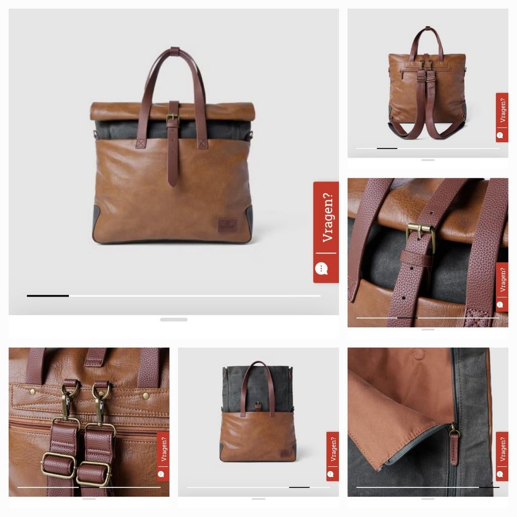 Stijlvolle Vanguard rugzak Nieuw!, 40 tot 60 cm, 20 tot 30 cm, Bruin, Ophalen of Verzenden