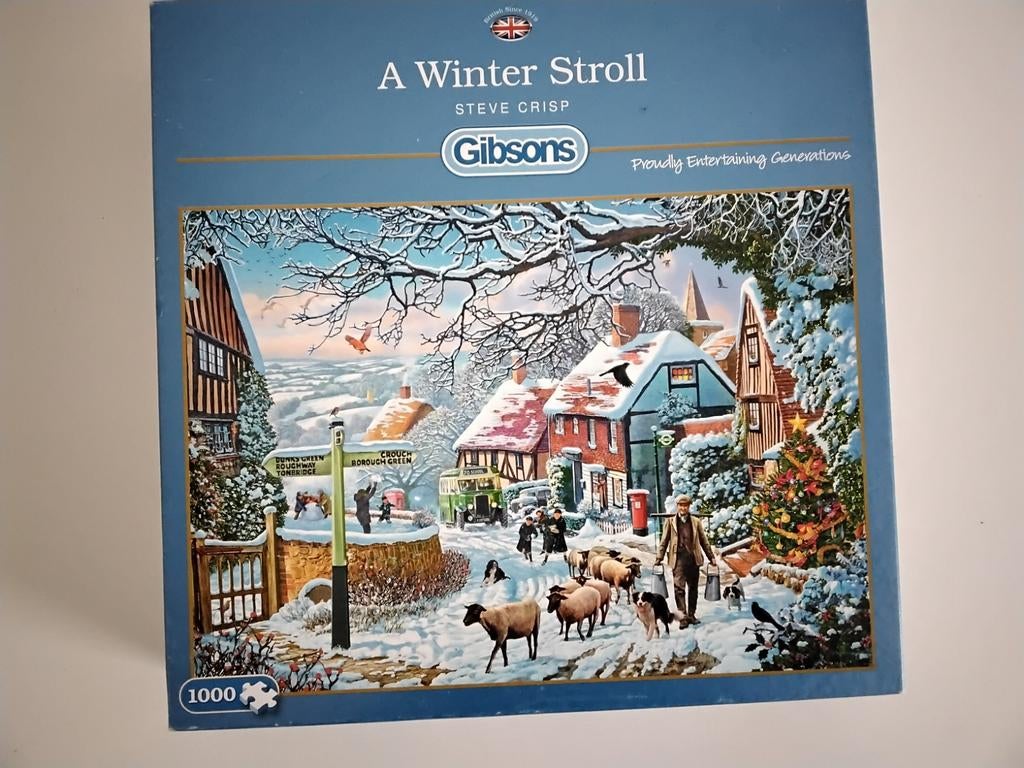 Gibsons A Winter Stroll legpuzzel 1000 stukjes, Ophalen of Verzenden, 500 t/m 1500 stukjes, Zo goed als nieuw