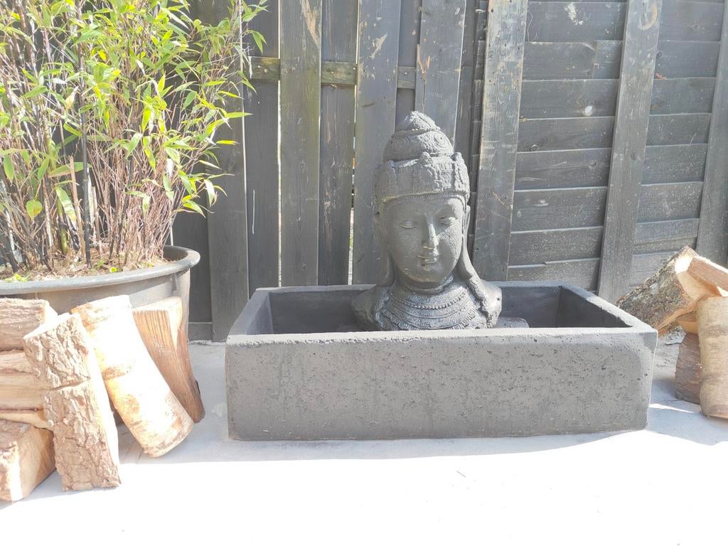 Mooie Geisha oosterse Buddha fontein water ornament beton, Ophalen, Rond, Nieuw, 60 cm of meer