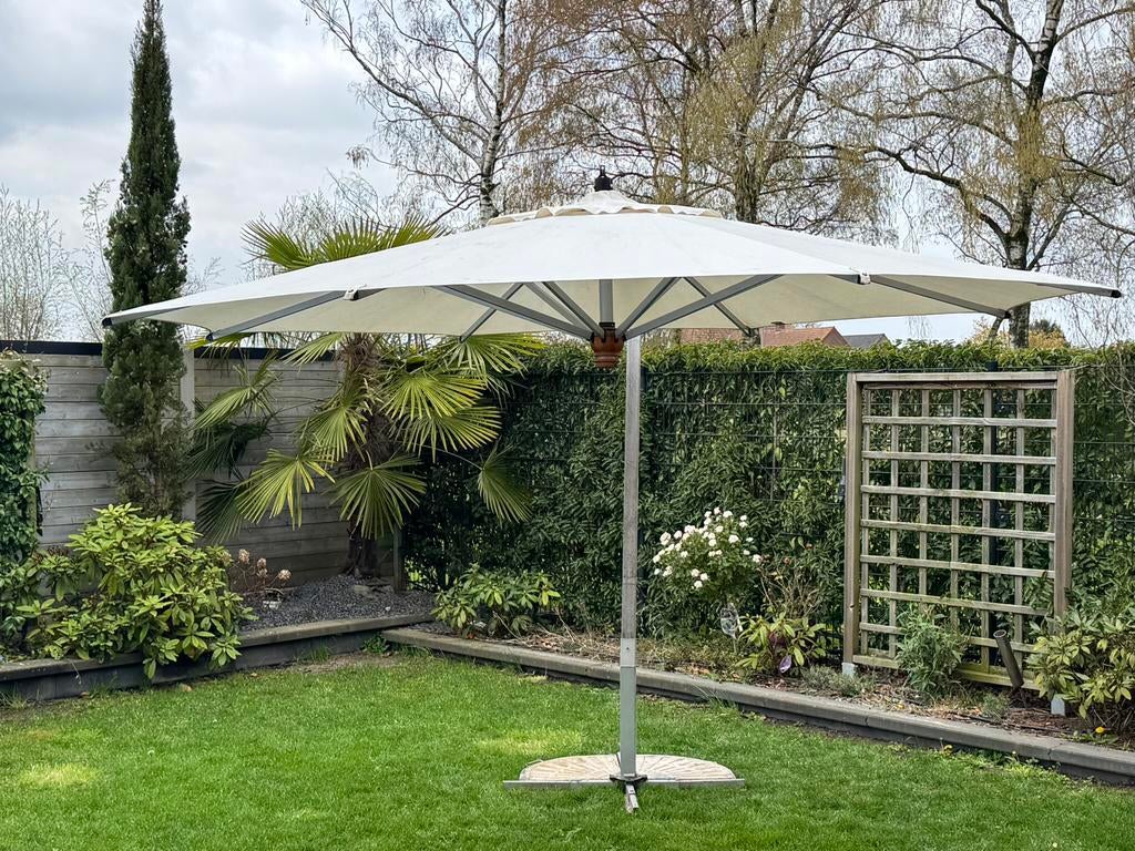 Zweefparasol, Tuin en Terras, Parasols, Gebruikt, Zweefparasol, 3 tot 4 meter, Verstelbaar, Ophalen