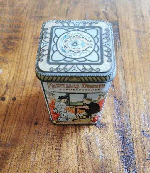 Retro blik Droste's Cacao Pastilles, fijnste Chocolade., Ophalen of Verzenden, Gebruikt, Overige, Droste