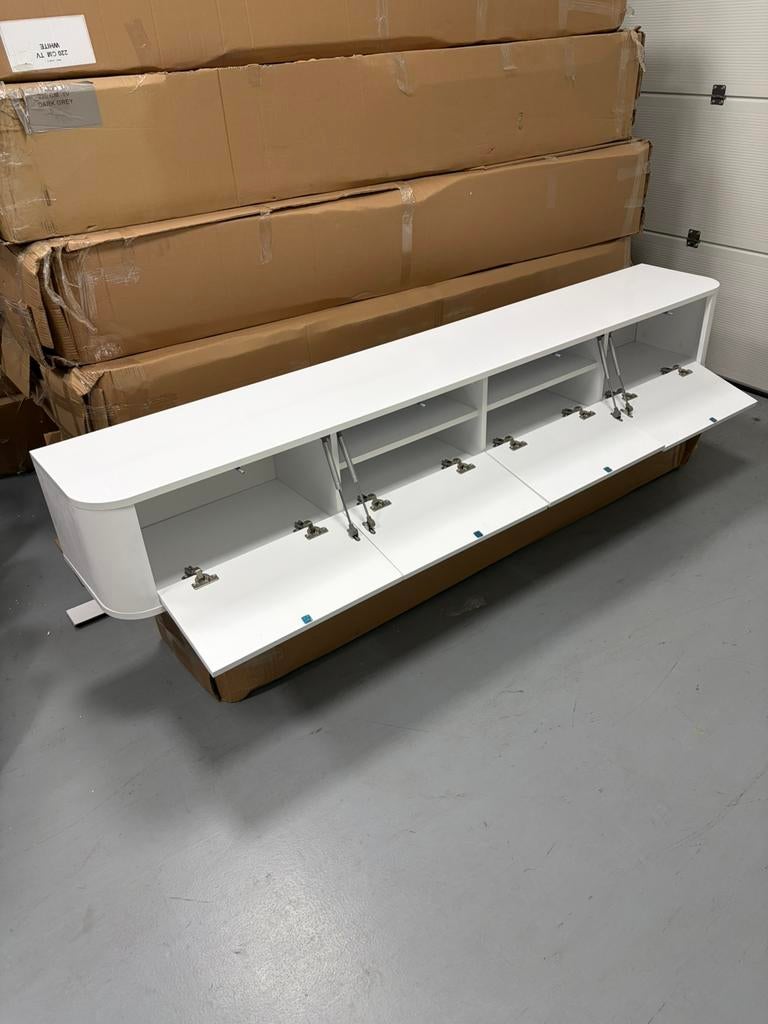 JAPANDI TV KAST / TV MEUBEL CUREVED 180 / 220 / 270CM, Japandi, Japandi, Japandi, Nieuw