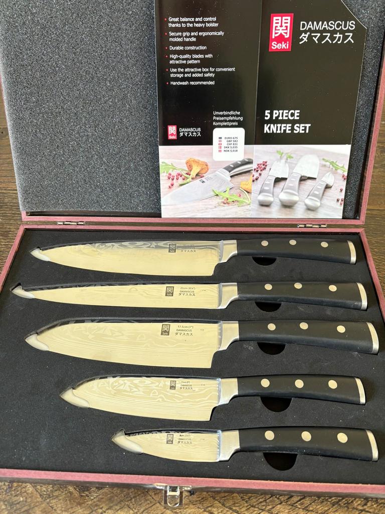 Damascus Seki 5-delige Messenset - Nieuw in Doos, Ophalen of Verzenden, Nieuw