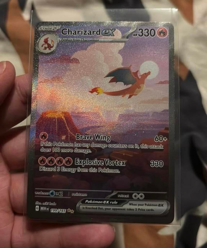 Pokémon kaart Charizard 151 EX 199/165, Ophalen, Zo goed als nieuw
