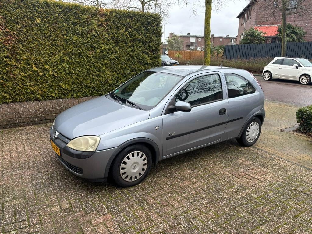 Opel Corsa 1.2 16V 3D 2003 Grijs, Voorwielaandrijving, 74 pk, Origineel Nederlands, Handgeschakeld