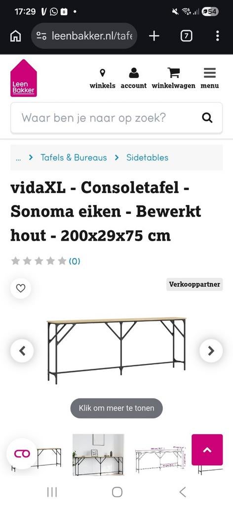 vidaXL Sidetable Sonoma Eiken - Nieuw in doos, Huis en Inrichting, Tafels | Sidetables, Overige houtsoorten, Modern, Industrieel