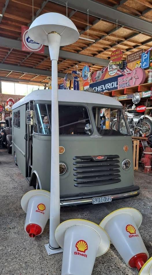 Originele oude benzinepomp lamp verlichting voor eiland, Ophalen, Gebruikt, Lichtbak of (neon) lamp