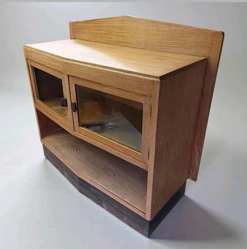 antiek Amsterdamse School kastje Art Deco theekastje, Huis en Inrichting, Ophalen, ., Eikenhout, 50 tot 100 cm