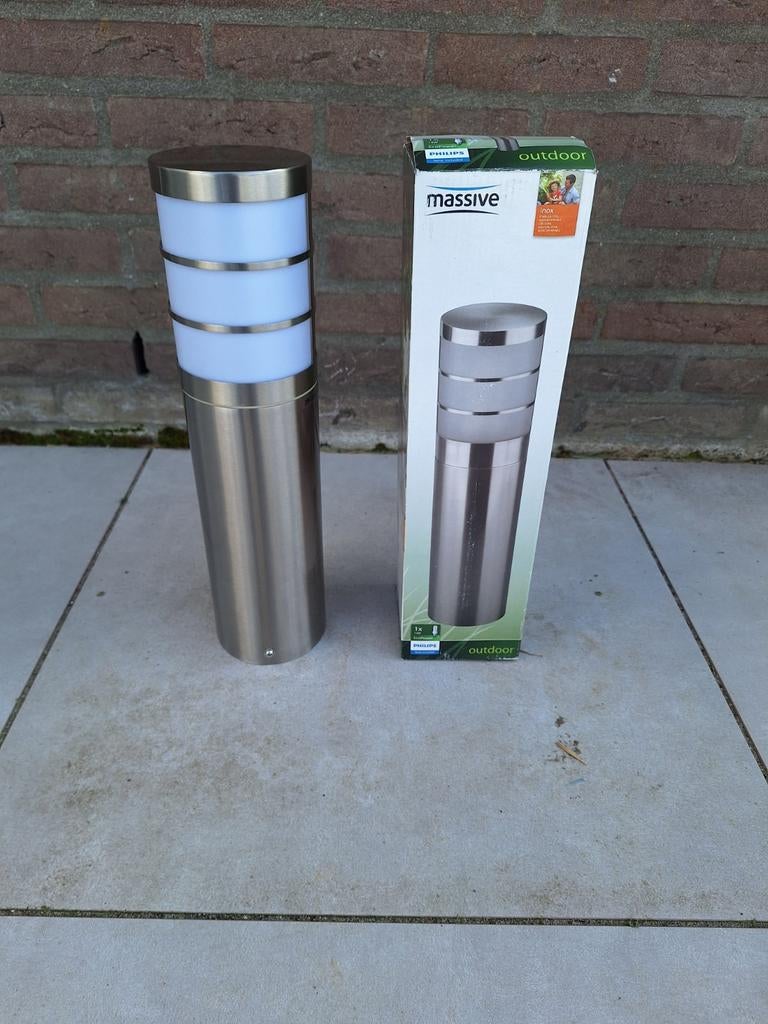 Tuinlamp RVS Massive, Ophalen, Minder dan 50 watt, Nieuw, Netvoeding