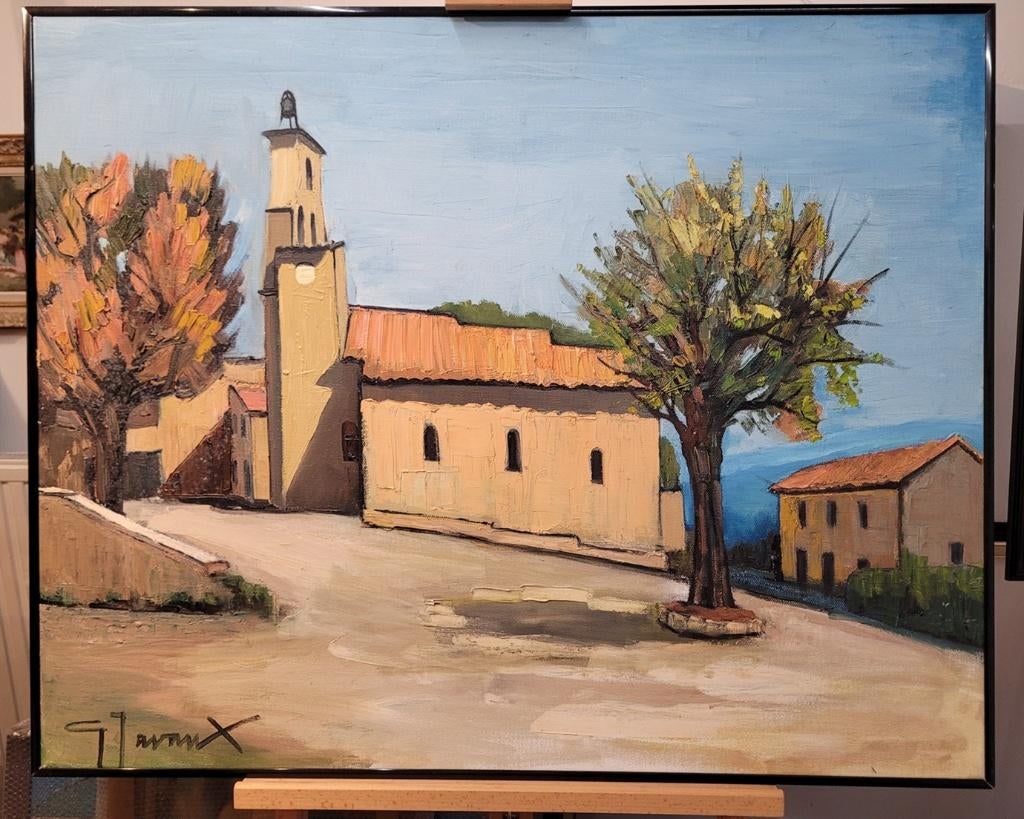 Ginette JAVAUX, kerkplein in Blauvac, Ophalen