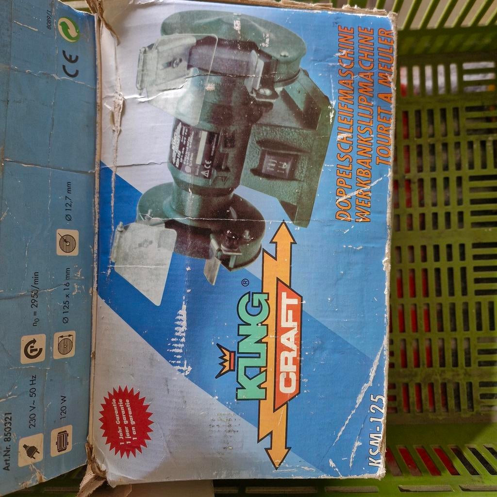 King Craft Werkbankslijpmachine KSM-125, Ophalen of Verzenden, Gebruikt, Minder dan 700 watt, Werkbankslijpmachine